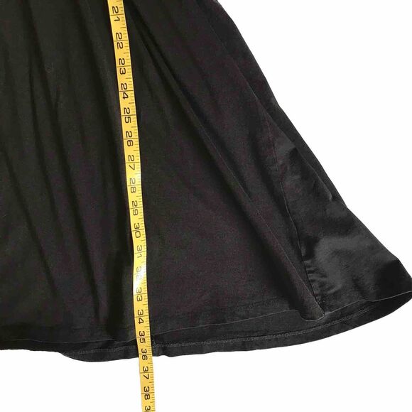 Patagonia Winnow A-line 3/4 Slv Dress M Black Organic Cotton Tencel Twist Front - Picture 8 of 10